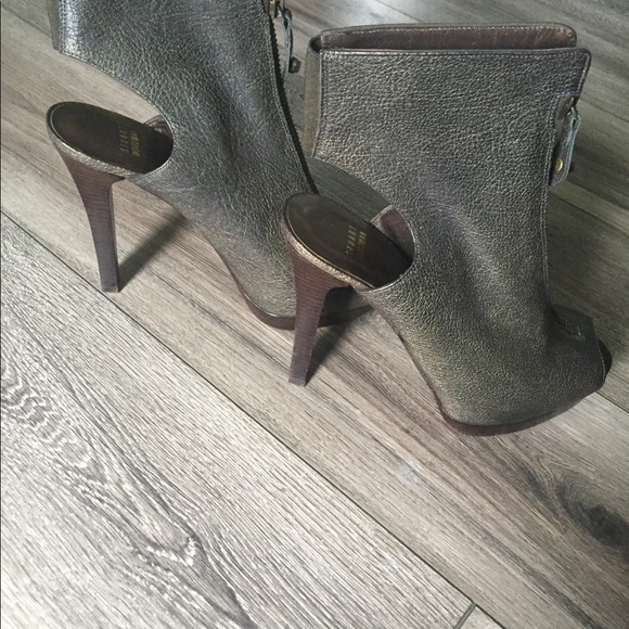 Stuart Weitzman Peep Toe Ankle Boots - Picture 5 of 6